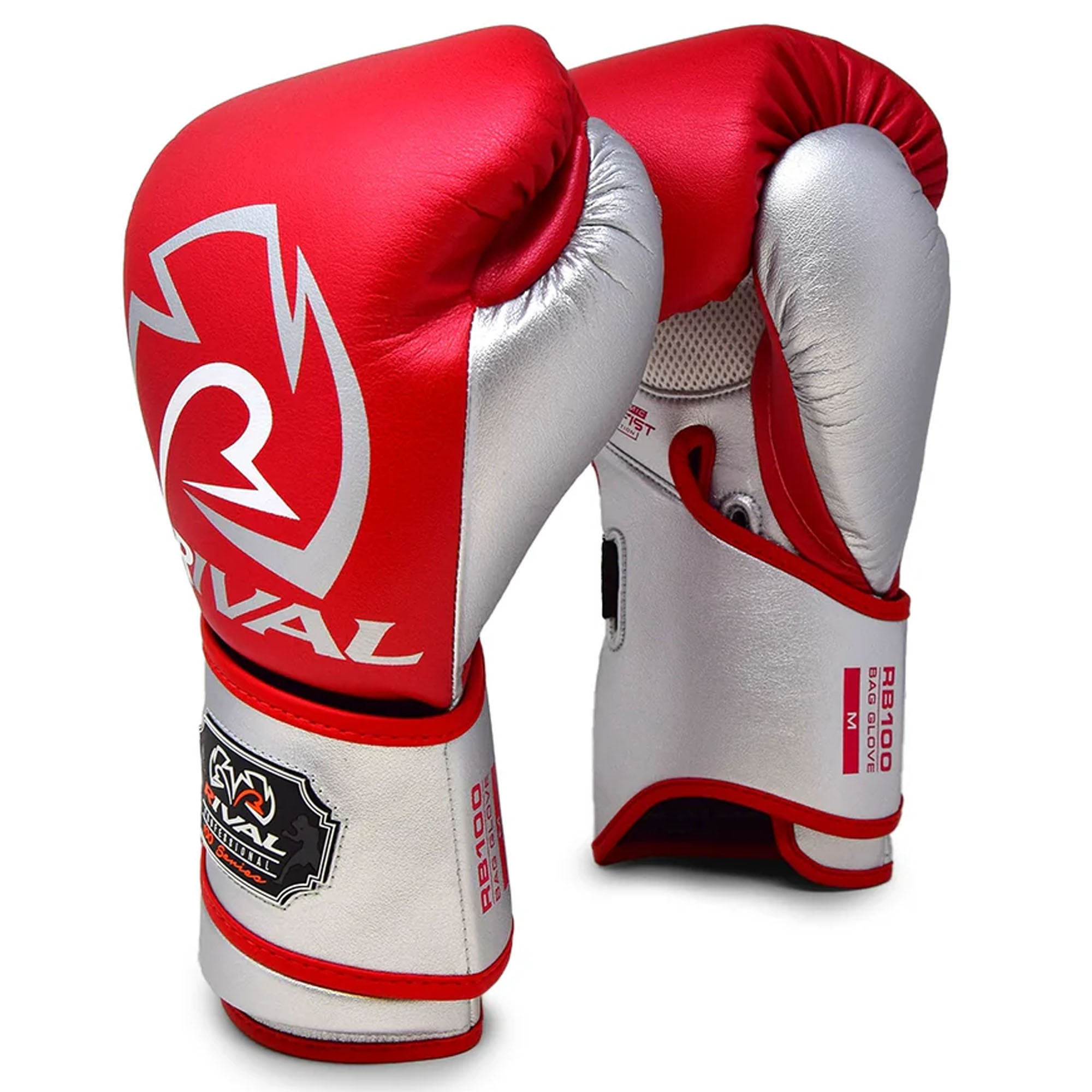 Rival RB100-プロフェッショナル バッグ・グローブ/ブルー×シルバー RB100 Professional Bag Gloves – Rival Boxing Gear USA